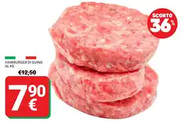 Supermercati Gulliver Hamburger di suino offerta