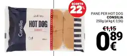 Supermercati Gulliver Pane per hot dog Consilia offerta