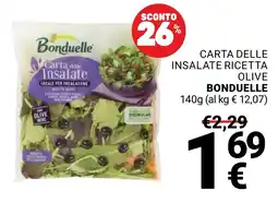 Supermercati Gulliver Carta delle insalate ricetta olive Bonduelle offerta