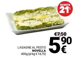 Supermercati Gulliver Lasagne al pesto Novella offerta