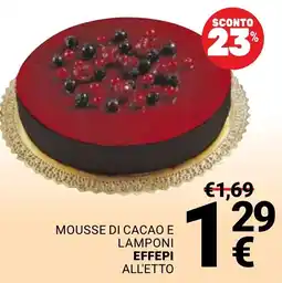 Supermercati Gulliver Mousse di cacao e lamponi Effepi offerta