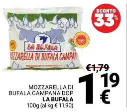 Supermercati Gulliver Mozzarella di bufala campana dop la bufala offerta