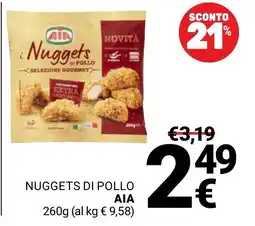 Supermercati Gulliver Nuggets di pollo AIA offerta