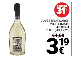Supermercati Gulliver Cuvée brut dabón millesimato astoria offerta