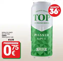 Supermercati Gulliver Birra pilsner Ceres offerta