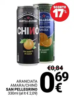 Supermercati Gulliver Aranciata amara/chinò San Pellegrino offerta