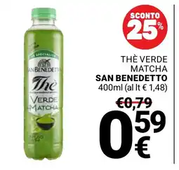 Supermercati Gulliver Thè verde matcha San Benedetto offerta