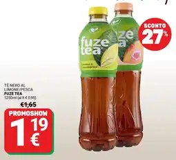 Supermercati Gulliver Tè nero al limone/pesca Fuze Tea offerta