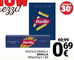 Supermercati Gulliver Pasta di semola Barilla offerta