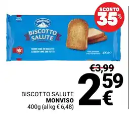 Supermercati Gulliver Biscotto Salute Monviso offerta