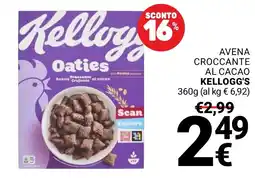 Supermercati Gulliver Kellogg's Oaties Avena Croccante al Cacao offerta