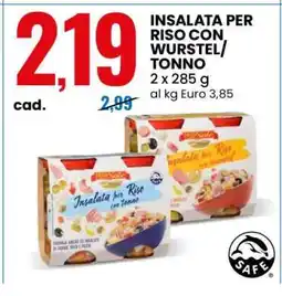 Eurospin INSALATA PER RISO CON WURSTEL/TONNO offerta