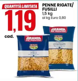Eurospin PENNE RIGATE/FUSILLI offerta