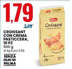 Eurospin Croissant con crema pasticcera, 10 pz offerta
