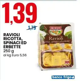 Eurospin RAVIOLI RICOTTA, SPINACI ED ERBETTE offerta
