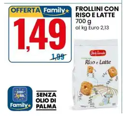 Eurospin Frollini con riso e latte offerta