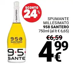 Supermercati Gulliver Spumante millesimato 958 Santero offerta