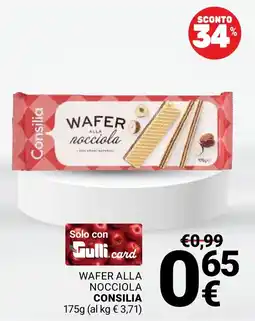 Supermercati Gulliver WAFER ALLA NOCCIOLA CONSILIA offerta