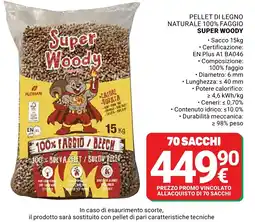 Supermercati Gulliver Pellet di legno naturale 100% faggio super woody offerta