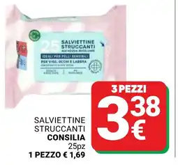 Supermercati Gulliver Salviettine struccanti Consilia offerta