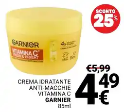 Supermercati Gulliver Crema idratante anti-macchie vitamina c garnier offerta