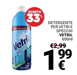 Supermercati Gulliver Detergente per vetri e specchi Vetril offerta