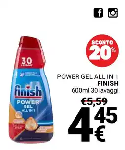 Supermercati Gulliver Power gel all in 1 finish offerta