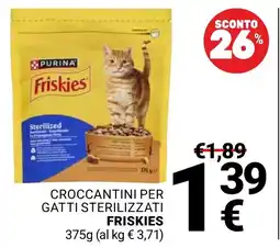 Supermercati Gulliver Crocchettini per gatti sterilizzati Friskies offerta