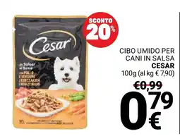 Supermercati Gulliver Cibo umido per cani in salsa Cesar offerta