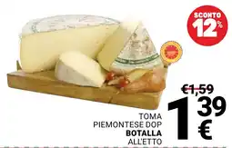 Supermercati Gulliver Toma Piemontese DOP offerta