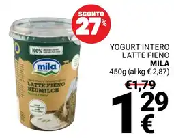 Supermercati Gulliver Yogurt intero latte fieno mila offerta