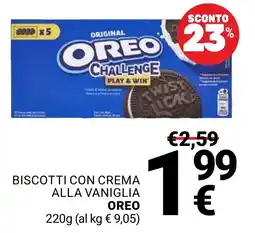Supermercati Gulliver Biscotti con crema alla vaniglia Oreo offerta