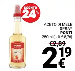 Supermercati Gulliver Aceto di mele spray Ponti offerta