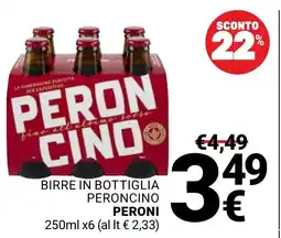 Supermercati Gulliver Birre in bottiglia Peroncino Peroni offerta
