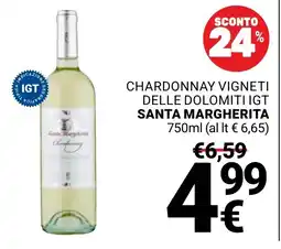 Supermercati Gulliver Chardonnay vigneti delle dolomiti IGT Santa Margherita offerta
