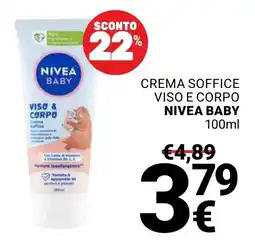 Supermercati Gulliver Crema soffice viso e corpo Nivea Baby offerta