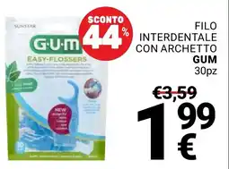 Supermercati Gulliver Filo interdentale con archetto Gum offerta