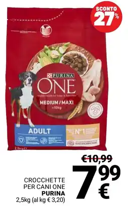 Supermercati Gulliver Crocchette per cani One Purina offerta