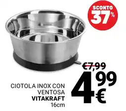 Supermercati Gulliver Ciotola inox con ventosa Vitakraft offerta
