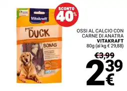 Supermercati Gulliver Ossi al calcio con carne di anatra Vitakraft offerta