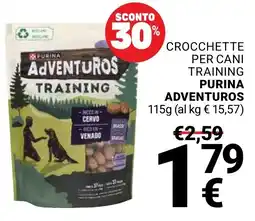 Supermercati Gulliver Crocchette per cani training Purina Adventuros offerta
