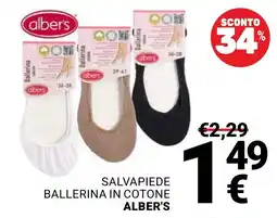 Supermercati Gulliver Salvapiede ballerina in cotone Alber's offerta