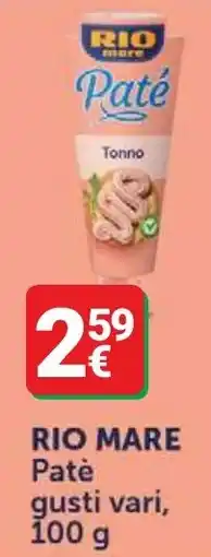 Supermercati Gulliver Rio mare Paté offerta