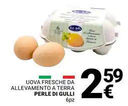 Supermercati Gulliver Uova fresche da allevamento a terra Perle di Gulli offerta