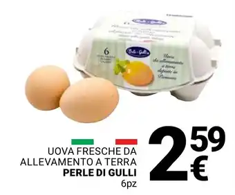 Supermercati Gulliver Uova fresche da allevamento a terra Perle di Gulli offerta