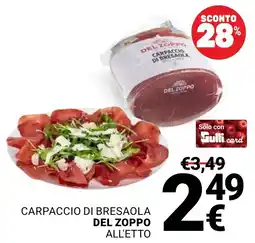 Supermercati Gulliver Carpaccio di bresaola del zoppo offerta