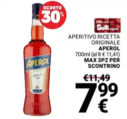Supermercati Gulliver Aperitivo Ricetta Originale Aperol offerta