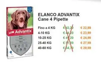 Zoomiguana Elanco Advantix Cane 4 Pipette offerta