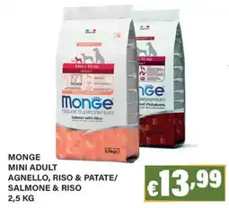 Zoomiguana Monge Mini Adult Agnello, Riso & Patate offerta