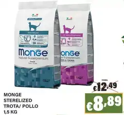 Zoomiguana Monge sterilized trota/pollo offerta